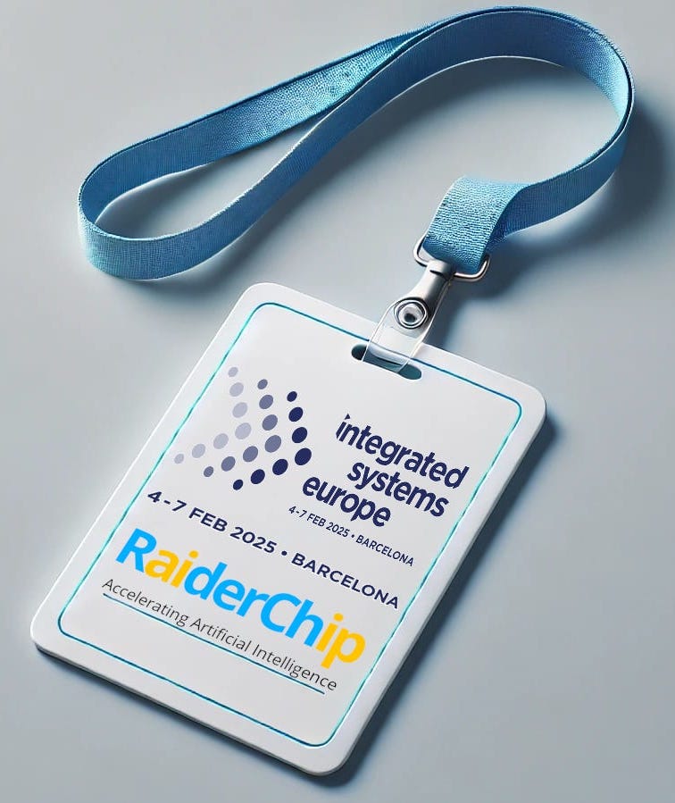 RaiderChip attendee badge for Integrated Systems Europe 2025 in Barcelona